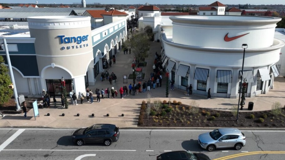 The lineup at the Nike outlet at Tanger Outlets in Deer Park, N.Y.