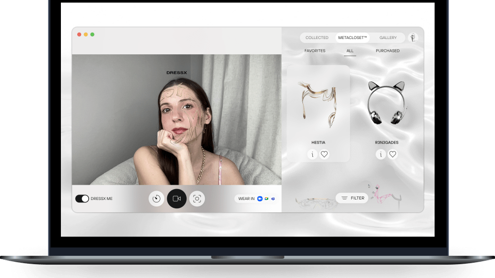 DressX camera AR virtual fashion