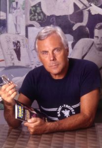 Italian fashion stylist Giorgio Armani posing for a photo shoot. Italy, 1988 (Photo by Barbara Rombi Serra /Mondadori Portfolio via Getty Images)