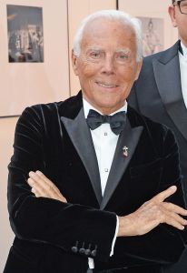 LONDON, ENGLAND - MAY 23:  Giorgio Armani attends British Vogue's Centenary gala dinner at Kensington Gardens on May 23, 2016 in London, England.  (Photo by David M. Benett/Dave Benett/Getty Images)