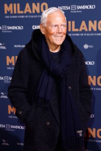 MILAN, ITALY - FEBRUARY 26: Giorgio Armani attends the red carpet premiere of the movie "Milano: The Inside Story Of Italian Fashion" at The Space Odeon on February 26, 2023 in Milan, Italy. (Photo by John Phillips/Getty Images for Beaver Lake Pictures)