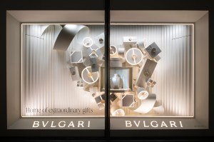 The Bvlgari holiday display at Harrods in London.