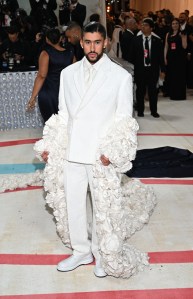 Bad Bunny at the 2023 Met Gala: Karl Lagerfeld: A Line of Beauty held at the Metropolitan Museum of Art on May 1, 2023 in New York, New York.