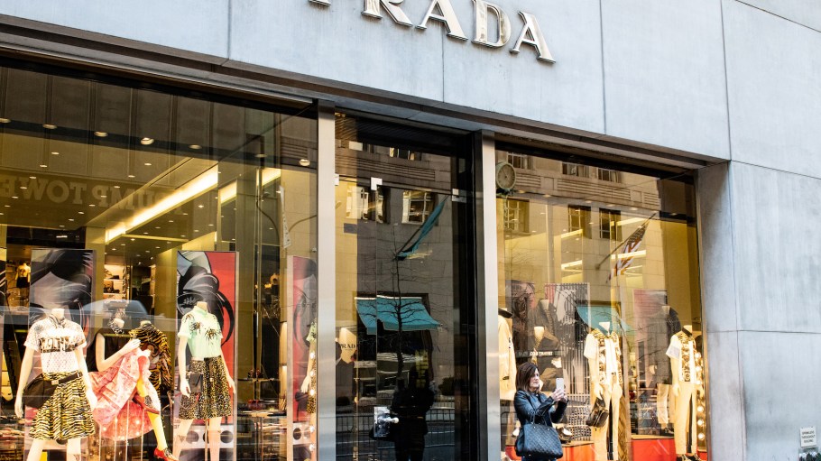 Prada's storefront on Fifth Avenue in the building that the luxury house has just purchased for $425 million.