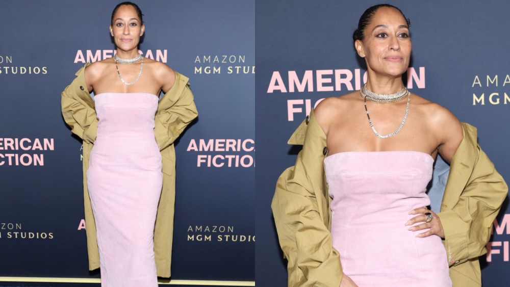 Tracee Ellis Ross, celebrity style, Marni spring 2024 ready-to-wear collection, screening, 'American Fiction,' Dec. 5, Los Angeles, Amazon