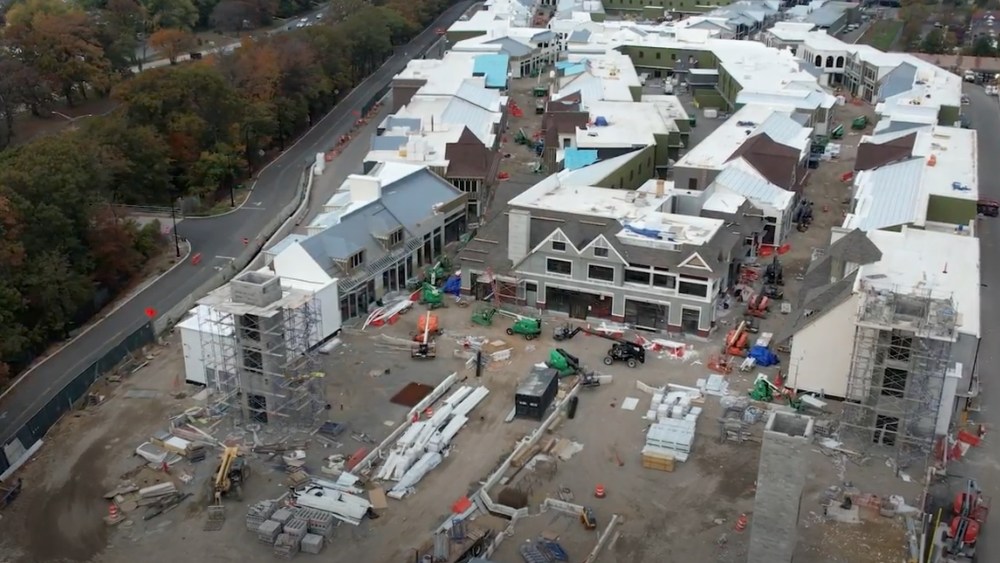The Value Retail-owned Belmont Park Village under construction.