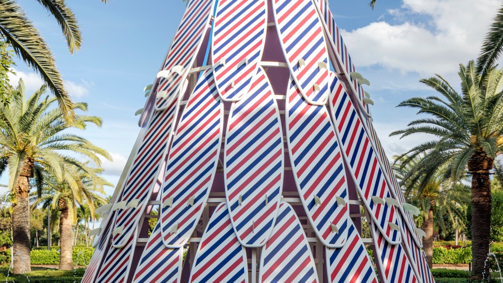 The Thom Browne-designed Christmas tree for the Royal Poinciana.