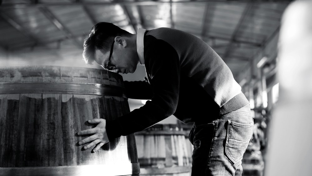 Yang Tao, master distiller of The Chuan Malt Whisky Distillery at work.