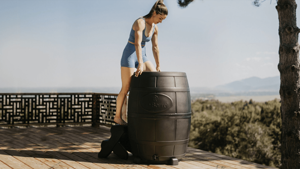 Woman using one of the best cold plunge ice bath tubs