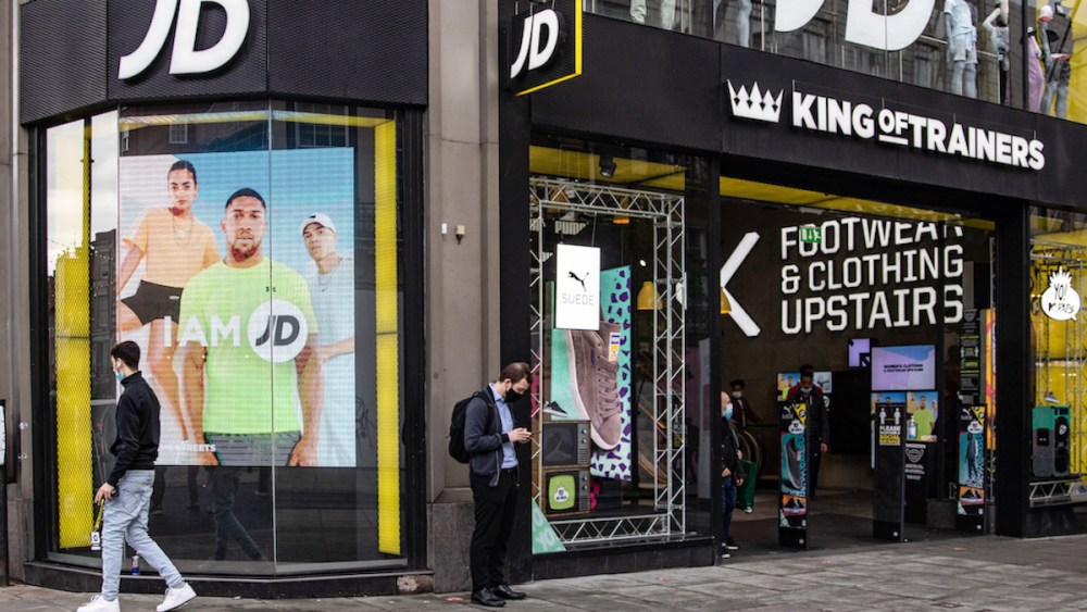 LONDON, UNITED KINGDOM - 2021/05/17: A scene outside JD sport shop. The Prime Minister announced that England can proceed to Stage Three on May 17, 2021. Most shops can reopen including indoor. (Photo by May James/SOPA Images/LightRocket via Getty Images)