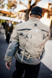 Street style at Pitti Uomo 105 in Florence, Italy.