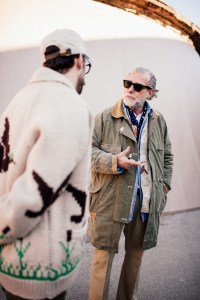 Street style at Pitti Uomo 105 in Florence, Italy.