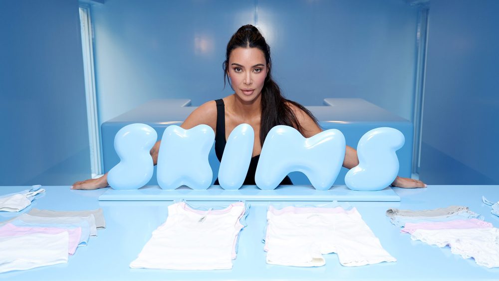 NEW YORK, NEW YORK - MAY 16: Kim Kardashian visits the Skims Summer Pop-Up Shop in the Channel Gardens at Rockefeller Center on May 16, 2023 in New York City. (Photo by Kevin Mazur/Getty Images for SKIMS)