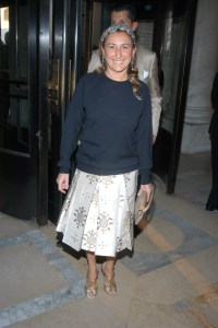 Designer Miuccia Prada arrives at the Council of Fashion Designers of America's 2004 Fashion Awards at the New York Public Library.