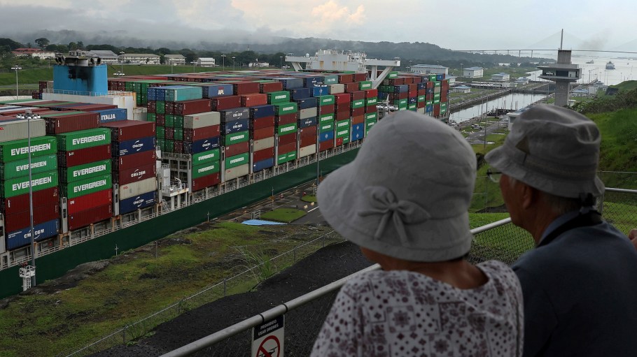 A months-long drought has created a substantial backlog in the Panama Canal, seen here, illustrating the impact that extreme weather patterns can have on the global supply chain.