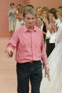 Designer Paul Smith at his Spring 2003 show in London.