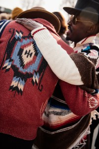 Street style at Pitti Uomo 105 in Florence, Italy.