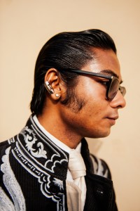 Street style at Pitti Uomo 105 in Florence, Italy.