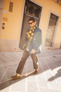 Street style at Pitti Uomo 105 in Florence, Italy.