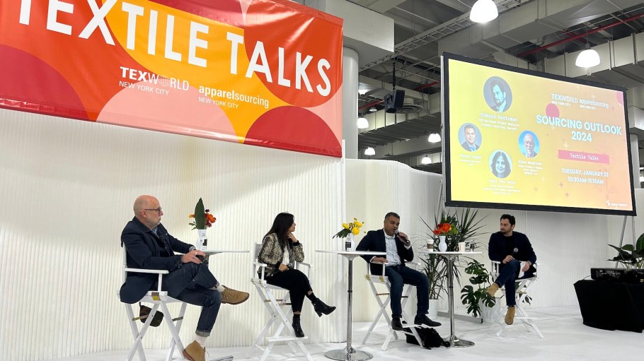 From left: Bjorn Bengtsson, Mansi Thar Arora, Murali Gokki and Edward Hertzman at Texworld NYC.