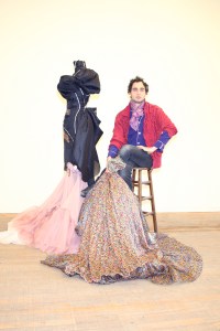 Fashion designer Zac Posen prepares his fall 2009 collection.