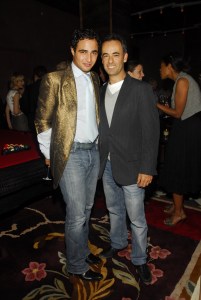 Designers Zac Posen (L) and Francisco Costa attend the CFDA/Vogue Fashion Fund party at the Gramercy Park Hotel.