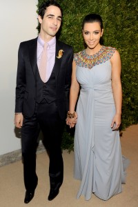 Zac Posen (L) and Kim Kardashian attend the 2010 CFDA/Vogue Fashion Fund awards at Skylight Studios. Kardashian wears Zac Posen.