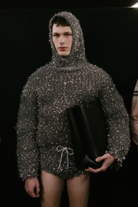 Backstage at MSGM Men's Fall 2024