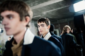 Backstage at Dries Van Noten Men's Fall 2024