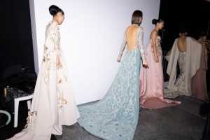 Backstage at Elie Saab Couture Spring 2024