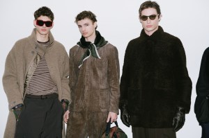 Backstage at Giorgio Armani Men's Fall 2024