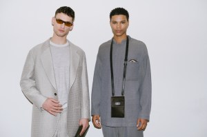 Backstage at Giorgio Armani Men's Fall 2024