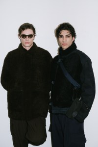 Backstage at Giorgio Armani Men's Fall 2024