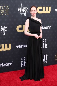 Emma Stone at The 29th Critics' Choice Awards held at The Barker Hangar on January 14, 2024 in Santa Monica, California.