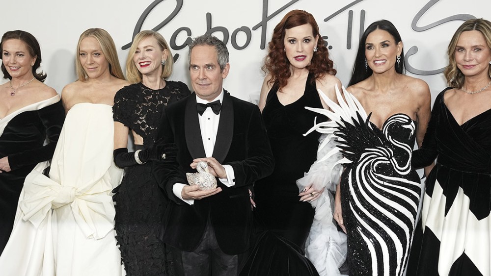 Diane Lane, Chloë Sevigny, Naomi Watts, Tom Hollander, Molly Ringwald, Demi Moore and Calista Flockhart at the premiere of "Feud: Capote vs. The Swans" held at MOMA on January 23, 2024 in New York City.