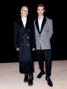 Jake Fleming and Alejandro Zwartendijk at Balmain Men’s Fall 2024 as part of Paris Men's Fashion Week held at Grande Halle de la Villette on January 20, 2024 in Paris, France.