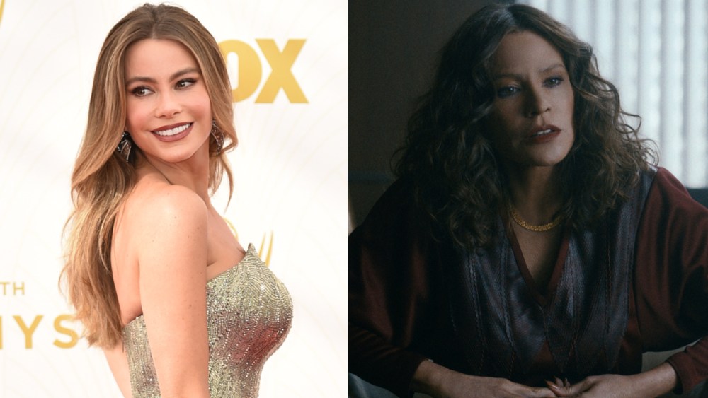 sofia vergara makeup transformation, Griselda, griselda blanco, makeup, netflix,