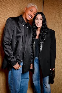Alexander Edwards and Cher at the Balmain Fall 2024 Ready-to-Wear show