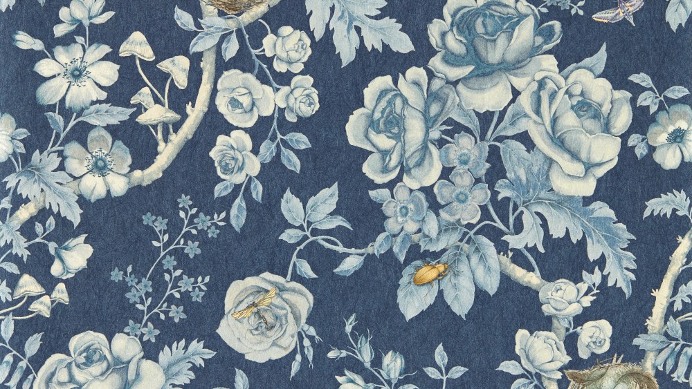 Fringed Tulip Toile, one of the designs that Giles Deacon has created in collaboration with the historic British interiors company Sanderson.