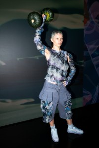 Backstage at the Collina Strada Fall 2024 ready-to-wear show at New York Fashion Week, February 2024.