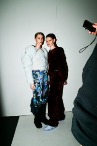 Backstage at the Collina Strada Fall 2024 ready-to-wear show at New York Fashion Week, February 2024.