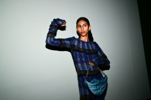 Backstage at the Collina Strada Fall 2024 ready-to-wear show at New York Fashion Week, February 2024.