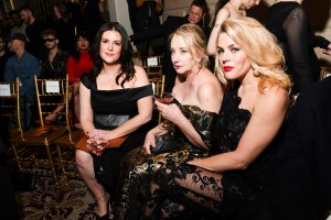 Melanie Lynskey, J. Smith-Cameron,Busy Philipps, and Derek Blasberg at the Christian Siriano Fall 2024 ready-to-wear show.