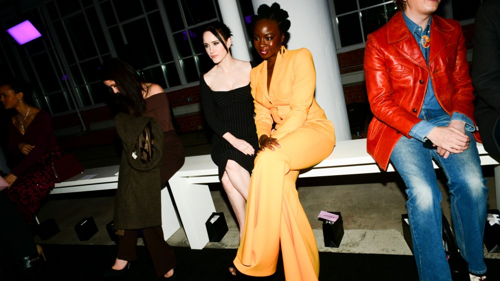 Rachel Brosnahan and Danai Gurira at the Sergio Hudson Fall 2024 ready-to-wear show