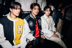 Phuwin Tangsakyuen, Naravit Lertratkosum and Metawin Opas-iamkajorn  at the Tommy Hilfiger Fall 2024 ready-to-wear show