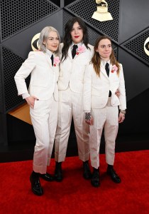 Phoebe Bridgers, Lucy Dacus and Julien Baker at the 66th Annual GRAMMY Awards held at Crypto.com Arena on February 4, 2024 in Los Angeles, California.