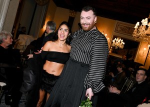Jessie Reyez and Sam Smith at the Christian Cowan Fall 2024 ready-to-wear show