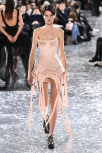 Model on the runway at Jean Paul Gaultier Couture Spring 2024 as part of Paris Couture Fashion Week held on January 24, 2024 in Paris, France.