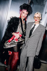 Jeauni Cassanova and guest at the Thom Browne Fall 2024 ready-to-wear show