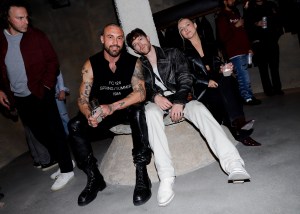 Luke McGill, David Smith and Irida Mete at the grand opening of 424's Melrose Place.